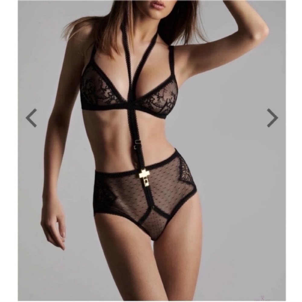 Maison Close Gold Cross Harness Panty Size Medium
